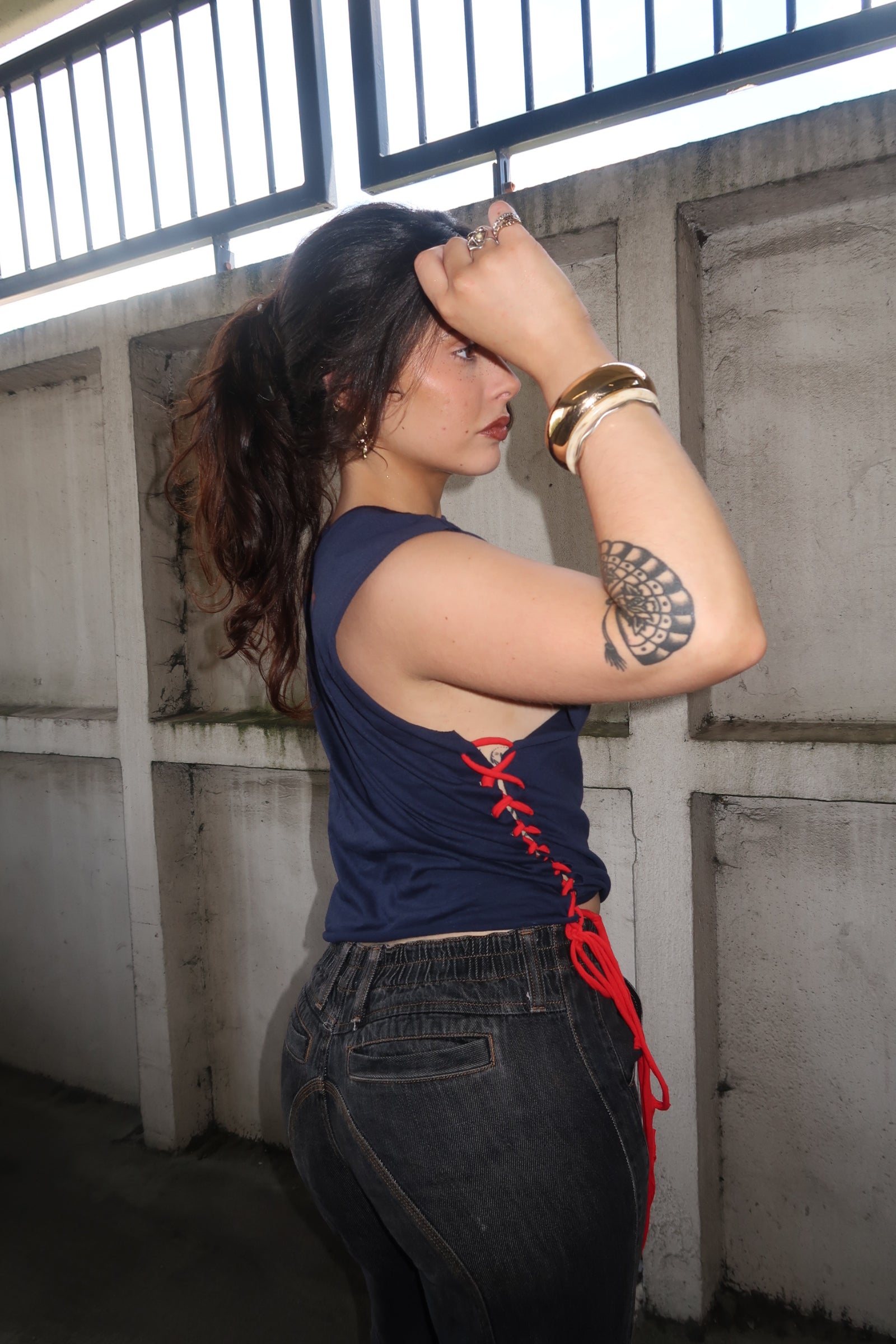OYE REWORKED FC™ NAVY TEE LACED