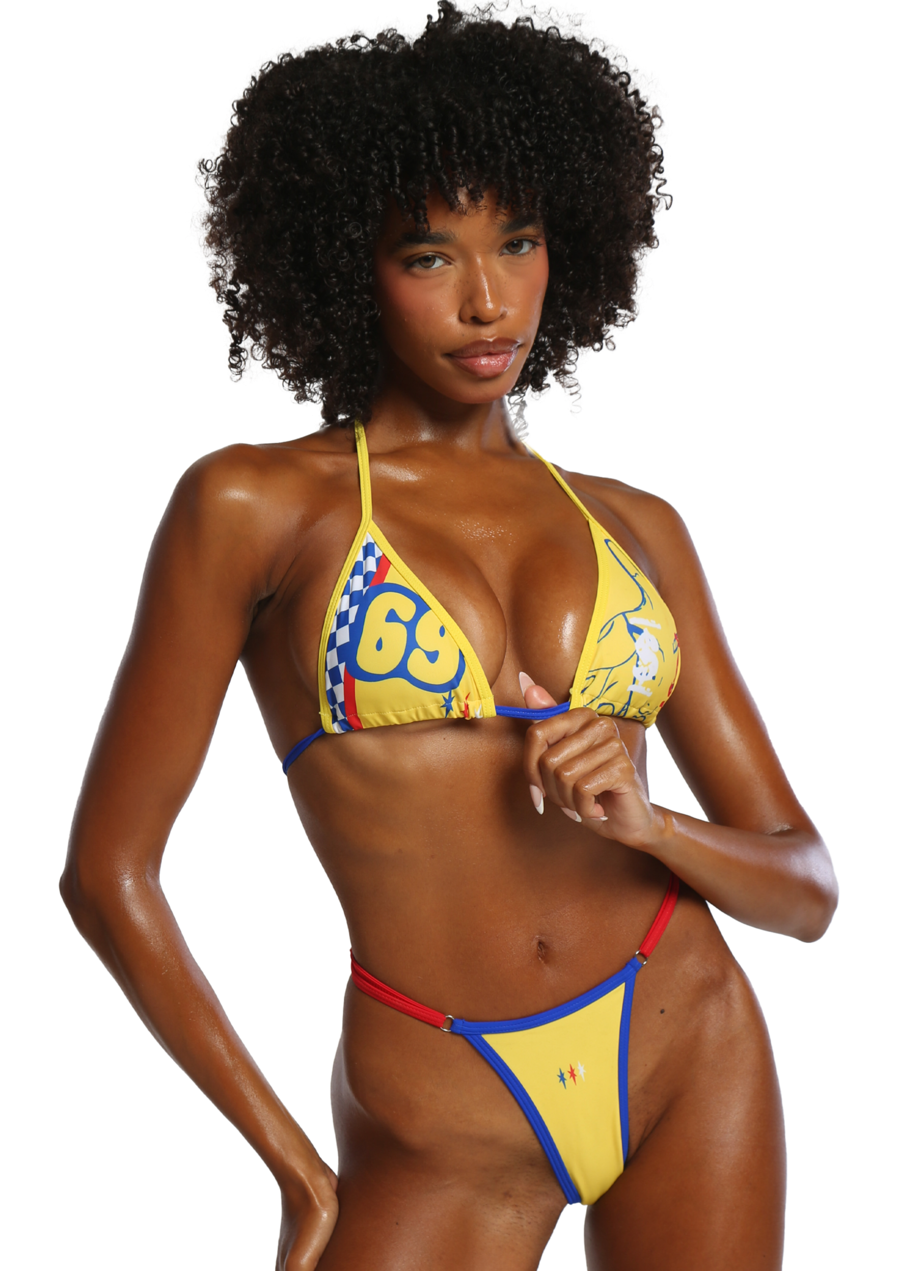 ZA Thong Bikini Set | Camo Checkmate by OYE CULTXRE®
