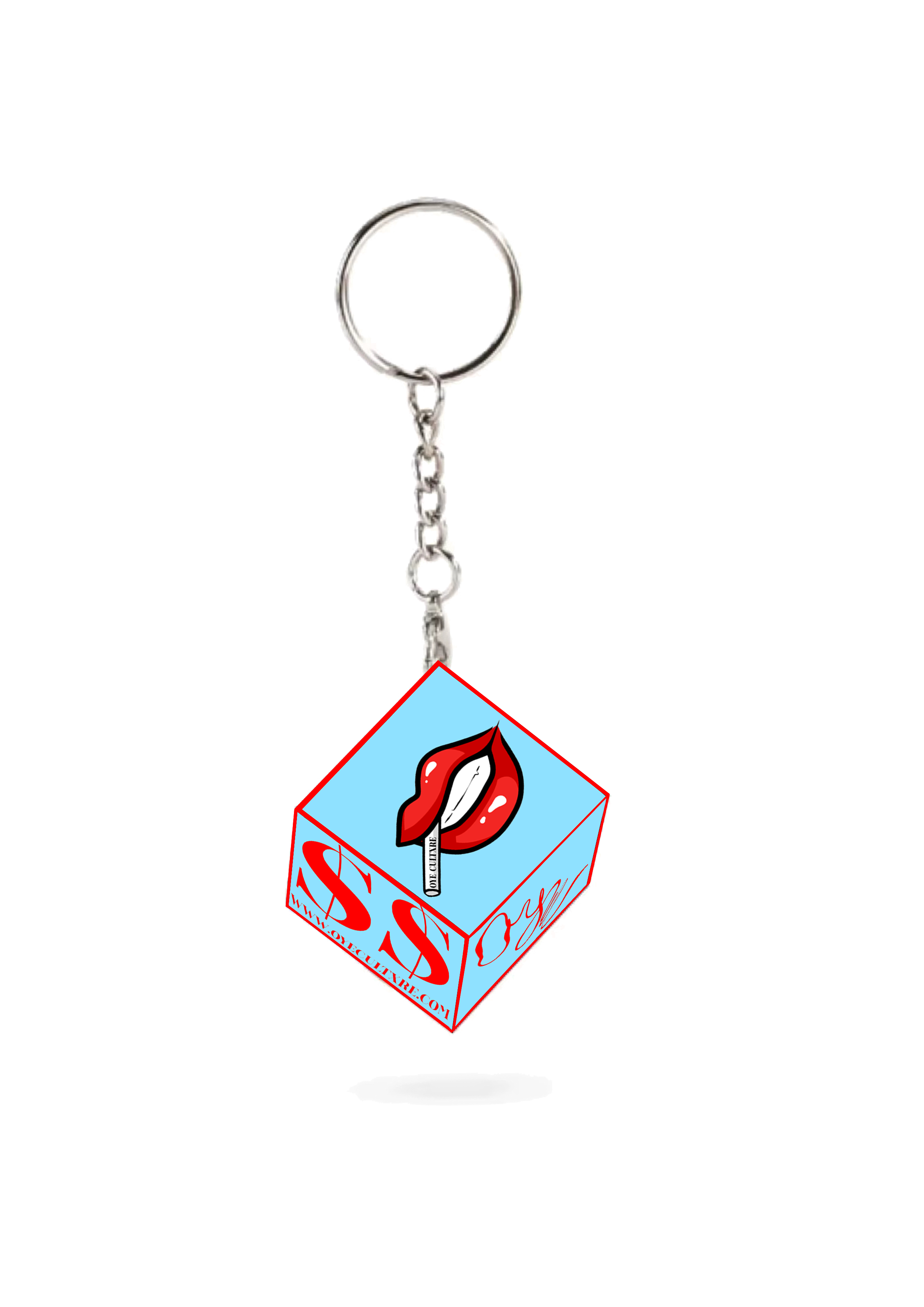 MINI BLUE CUBE (KEYRING)